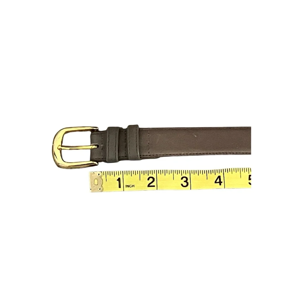 Full Grain Cowhide Dress Belt Gray Men's Size 36/90 Classic Preppy Minimalist